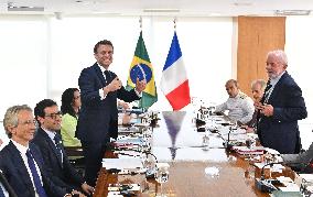 Macron And Lula At The Planalto Palace - Brasilia