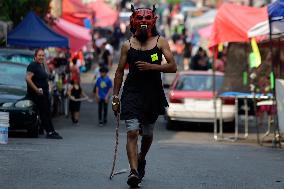 Procession Of The Judas Of Santo Domingo In Mexico City