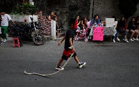 Procession Of The Judas Of Santo Domingo In Mexico City