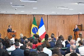 France-Brazil Bilateral Agreement Signing - Brazilia