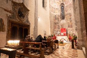 Holy Thursday Sepulchers In Gubbio, Italy