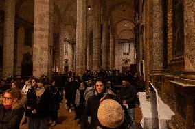 Holy Thursday Sepulchers In Gubbio, Italy