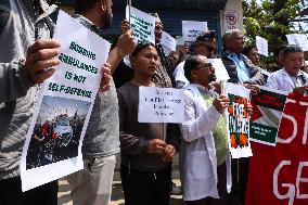 Nepali Medical Professionals Stand In Solidarity With Gaza.