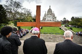 Stations of the Cross procession in Paris