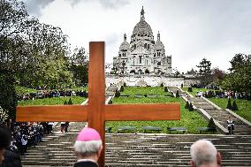 Stations of the Cross procession in Paris