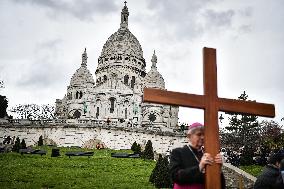 Stations of the Cross procession in Paris