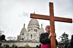 Stations of the Cross procession in Paris