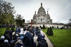 Stations of the Cross procession in Paris