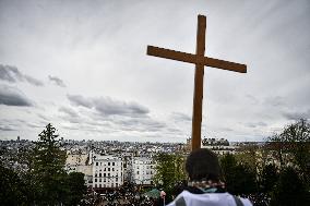 Stations of the Cross procession in Paris