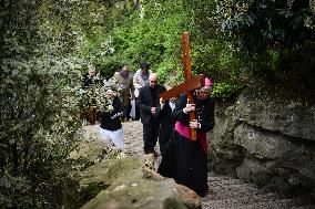 Stations of the Cross procession in Paris