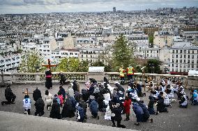 Stations of the Cross procession in Paris