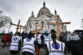 Stations of the Cross procession in Paris