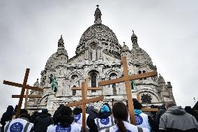 Stations of the Cross procession in Paris