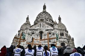 Stations of the Cross procession in Paris