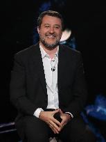 Matteo Salvini During TV Show - Rome