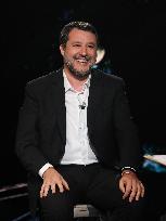 Matteo Salvini During TV Show - Rome