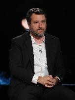 Matteo Salvini During TV Show - Rome