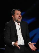 Matteo Salvini During TV Show - Rome