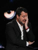 Matteo Salvini During TV Show - Rome