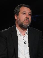 Matteo Salvini During TV Show - Rome