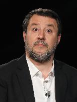 Matteo Salvini During TV Show - Rome