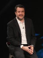 Matteo Salvini During TV Show - Rome