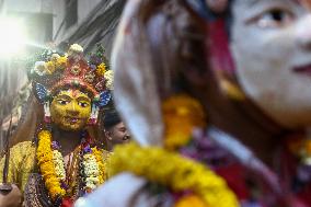 NEPAL-KATHMANDU-SHREE PACHALI BHAIRAV KHADGA SIDDHI JATRA FESTIVAL-PARADE