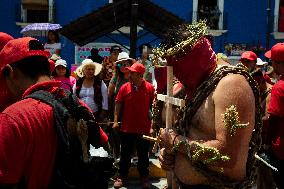 Devotees In Atlixco, Mexico, Set Out On A Traditional March Known As "Los Engrillados" To Wash Away Their Sins.