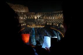 Ways Of The Cross At The Colosseum On Good Friday