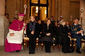 Queen Sofia during Procession of the Christ of the Halberdiers - Madrid