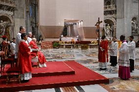 Pope Francis At The Liturgy Of The Lord's Passion on Good Friday - Vatican