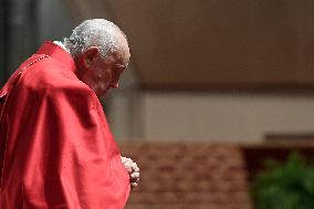 Pope Francis At The Liturgy Of The Lord's Passion on Good Friday - Vatican