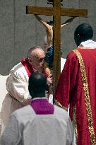 Pope Francis At The Liturgy Of The Lord's Passion on Good Friday - Vatican