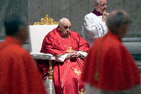 Pope Francis At The Liturgy Of The Lord's Passion on Good Friday - Vatican