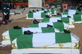 17 Military Personnel Killed In Okuama In Delta State, Laid To Rest In Abuja, Nigeria.