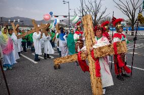 Easter Parade Hosted By The Christian Council Of Korea