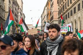 Pro-Palestine Rally - Rome