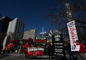 March For Palestine Organised On Land Day In Edmonton