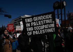 March For Palestine Organised On Land Day In Edmonton