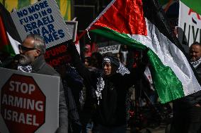 March For Palestine Organised On Land Day In Edmonton