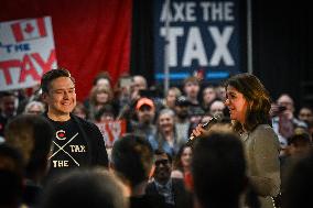 Pierre Poilievre Hosts 'Axe The Tax Campaign Rally' In Edmonton