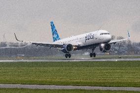 JetBlue Airbus A321neo Landing At Amsterdam Schiphol Airport