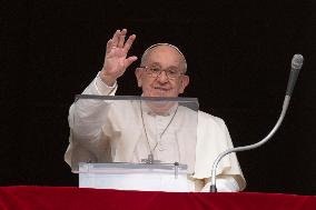 Pope Francis Leads The Angelus Prayer - Vatican