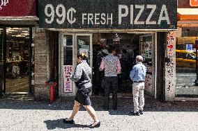 99 Cent Pizza Shop In New York