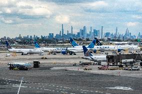 United Airlines Aircraft At Newark Liberty International Airport