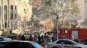 SYRIA-DAMASCUS-IRANIAN EMBASSY COMPOUND-SUSPECTED MISSILE ATTACK