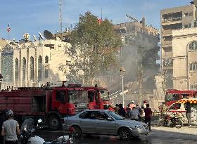 SYRIA-DAMASCUS-IRANIAN EMBASSY COMPOUND-SUSPECTED MISSILE ATTACK