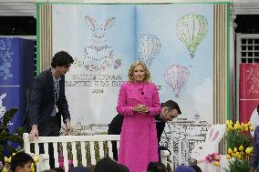 First Lady Jill Biden Reads to Children at the White House Easter Egg Roll