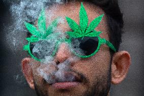 Celebration For Cannabis Legalization In Cologne