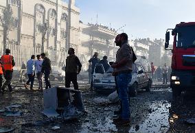 SYRIA-DAMASCUS-IRANIAN CONSULATE BUILDING-MISSILE ATTACK